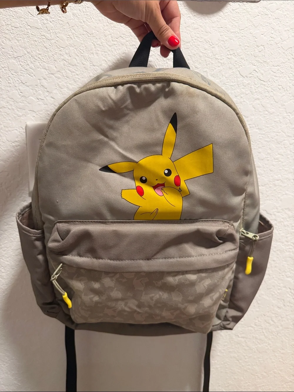 Zara Kids Pikachu Backpack in Gray and Yellow